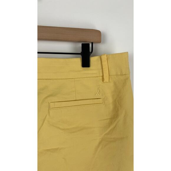 Nautica Womens Yellow Sundial Stretch Twill Slash Pocket Shorts Size 16 NWT - Picture 7 of 10